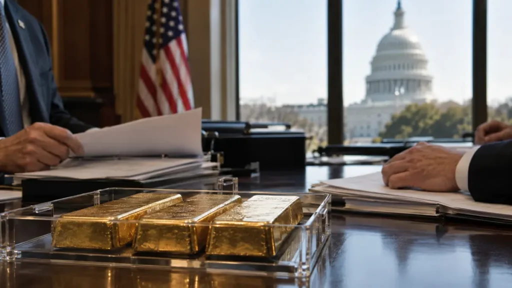 US Gold Reserve Transparency Act review with gold bullion